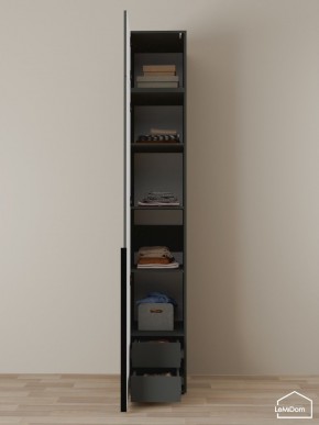 Шкаф с антресолью Linnea MHR-1A-4 2450х400х510 (Графит-М 11.1.25) в Озерске - ozersk.mebel24.online | фото 4