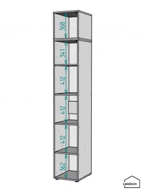 Шкаф с антресолью Linnea MHR-1POA-2 2450х400х510 (Белый-М 11.1.2) в Озерске - ozersk.mebel24.online | фото 3