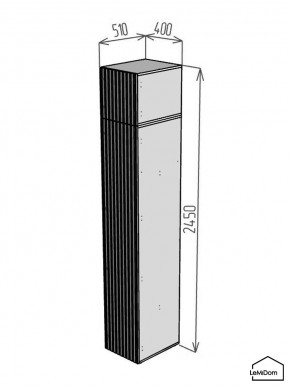 Шкаф с антресолью Linnea MHR-1POA-4 2450х400х510 (Белый-М 11.1.1) в Озерске - ozersk.mebel24.online | фото 2