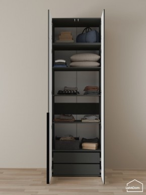 Шкаф с антресолью Linnea MHR-2A-3 2450х800х510 (Графит-М 11.1.25) в Озерске - ozersk.mebel24.online | фото 5