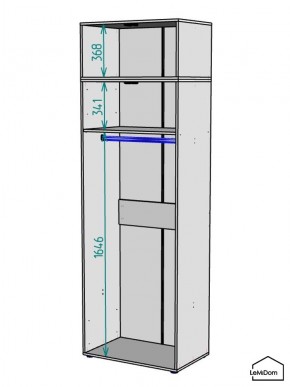 Шкаф с антресолью Linnea MHR-2POA-1 2450х800х510 (Белый-М 11.1.1) в Озерске - ozersk.mebel24.online | фото 3