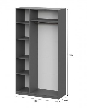 Шкаф ШК-5 (1200) Графит серый в Озерске - ozersk.mebel24.online | фото 5