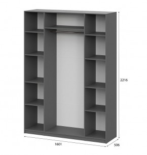 Шкаф ШК-5 (1600) Графит серый в Озерске - ozersk.mebel24.online | фото 5