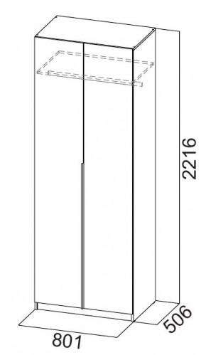 Шкаф ШК-5 (800) Графит серый в Озерске - ozersk.mebel24.online | фото