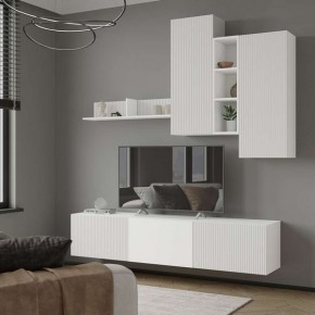 Шкаф Сириния навесной открытый белый/МДФ белый снег в Озерске - ozersk.mebel24.online | фото 2
