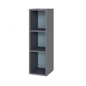 Шкаф Сириния навесной открытый серый графит/МДФ бриз в Озерске - ozersk.mebel24.online | фото