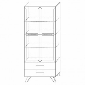 Шкаф-витрина 800 Вега Скандинавия в Озерске - ozersk.mebel24.online | фото 2