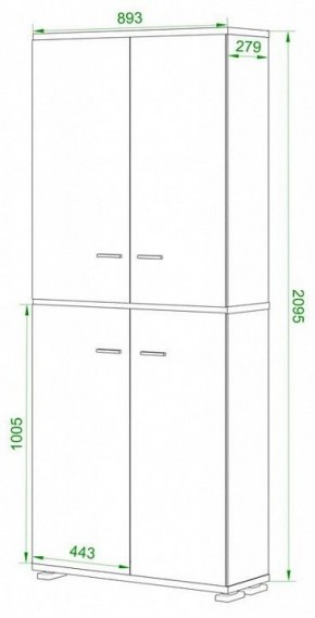 Шкаф-витрина Домино ПУ-30-3-ФС в Озерске - ozersk.mebel24.online | фото 2