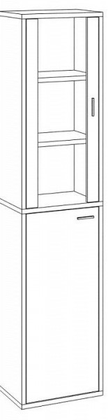 Шкаф-витрина Домино СУ(ш1в2)+1ФГ+1ФС в Озерске - ozersk.mebel24.online | фото 3