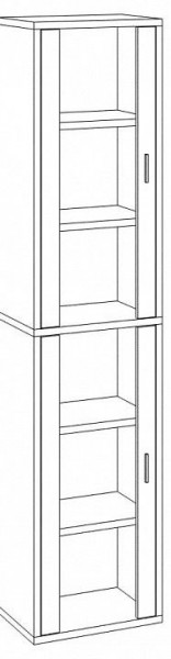 Шкаф-витрина Домино СУ(ш1в2)+2ФС в Озерске - ozersk.mebel24.online | фото 3