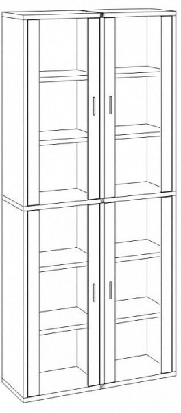 Шкаф-витрина Домино СУ(ш2в2)+4ФС в Озерске - ozersk.mebel24.online | фото 3