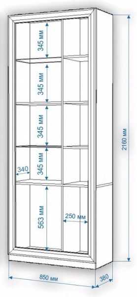 Шкаф-витрина Нобиле ШВтВ-ФСД-БЯН в Озерске - ozersk.mebel24.online | фото 3