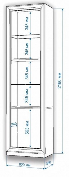 Шкаф-витрина Нобиле ВтВ-ФСД-БЯН в Озерске - ozersk.mebel24.online | фото 3