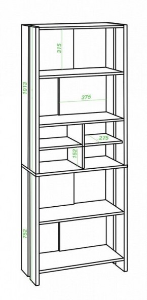 Стеллаж Домино Lite СТЛ-ОВХ В в Озерске - ozersk.mebel24.online | фото 2