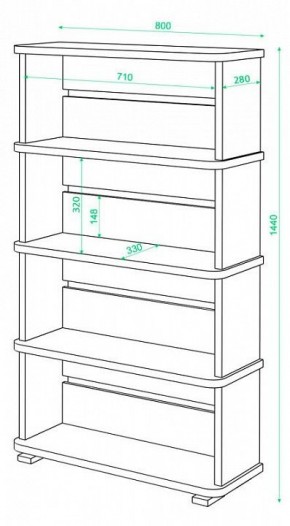 Стеллаж Домино СБ-25/4 в Озерске - ozersk.mebel24.online | фото 3