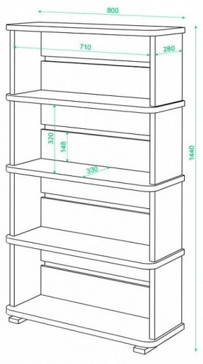 Стеллаж Домино СБ-25/4 в Озерске - ozersk.mebel24.online | фото 2