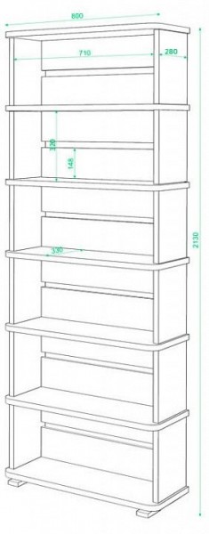 Стеллаж Домино СБ-25/6 в Озерске - ozersk.mebel24.online | фото 2