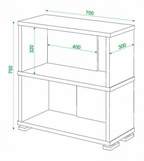 Стеллаж книжный Домино нельсон СБ-10_2 в Озерске - ozersk.mebel24.online | фото 4