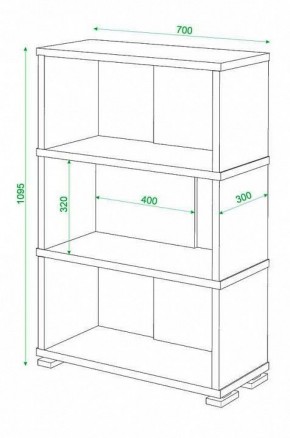 Стеллаж книжный Домино нельсон СБ-10_3 в Озерске - ozersk.mebel24.online | фото 3