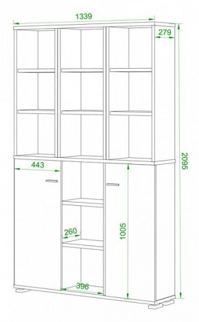 Стеллаж комбинированный Домино нельсон ПУ-40-6 в Озерске - ozersk.mebel24.online | фото 2