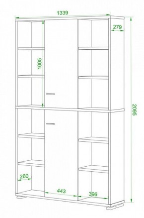 Стеллаж комбинированный Домино ПУ-40-2 в Озерске - ozersk.mebel24.online | фото 2