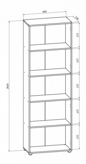 Стеллаж комбинированный Офис ОФ-301К (открытый) в Озерске - ozersk.mebel24.online | фото 2