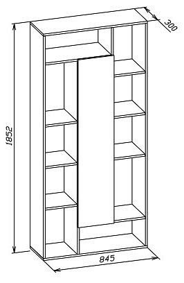 Стеллаж комбинированный СТ-7 в Озерске - ozersk.mebel24.online | фото 3