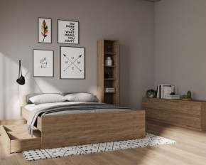 Стеллаж СИРИУС узкий, с пятью полками, цвет Дуб Сонома в Озерске - ozersk.mebel24.online | фото 3