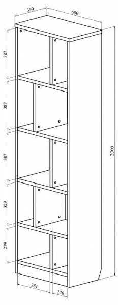 Стеллаж Виктория ВИ-06 в Озерске - ozersk.mebel24.online | фото 3