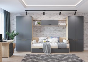 Стол 1200/3 ящика АНТАЛИЯ (Сонома/Графит софт) в Озерске - ozersk.mebel24.online | фото 2