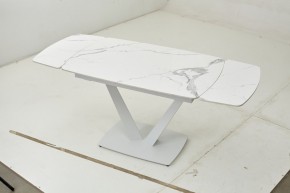 Стол ALATRI 120 GLOSS STATUARIO WHITE SOLID CERAMIC / WHITE, ®DISAUR в Озерске - ozersk.mebel24.online | фото 2