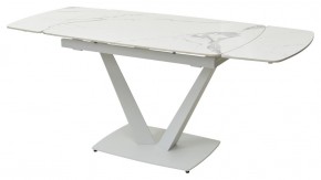 Стол ALATRI 120 GLOSS STATUARIO WHITE SOLID CERAMIC / WHITE, ®DISAUR в Озерске - ozersk.mebel24.online | фото 5