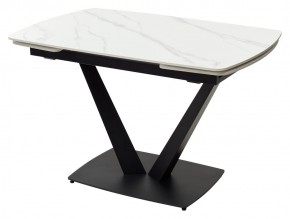 Стол ALATRI 120 MATT WHITE MARBLE SOLID CERAMIC / BLACK, ®DISAUR в Озерске - ozersk.mebel24.online | фото 2