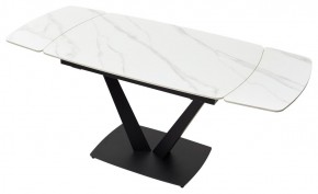 Стол ALATRI 120 MATT WHITE MARBLE SOLID CERAMIC / BLACK, ®DISAUR в Озерске - ozersk.mebel24.online | фото 4