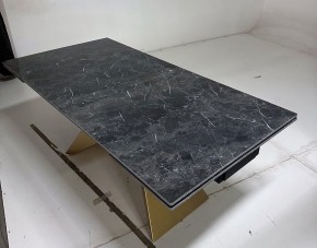 Стол ALES 180 BLACK GRAVE SOLID CERAMIC, керамика / бронзовый, ®DISAUR в Озерске - ozersk.mebel24.online | фото 5