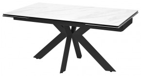 Стол BELLUNO 160 MARBLES KL-99 Белый мрамор матовый, итальянская керамика/ черный каркас, ®DISAUR в Озерске - ozersk.mebel24.online | фото 1