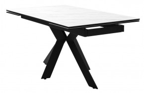 Стол BELLUNO 160 MARBLES KL-99 Белый мрамор матовый, итальянская керамика/ черный каркас, ®DISAUR в Озерске - ozersk.mebel24.online | фото 2