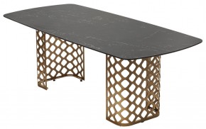 Стол CHIAVARI 220 KL-116 Черный мрамор матовый, итальянская керамика / бронзовый, ®DISAUR в Озерске - ozersk.mebel24.online | фото 7