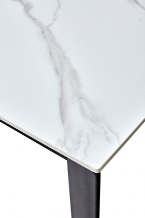 Стол CORNER 120 MATT WHITE MARBLE SOLID CERAMIC / BLACK, ®DISAUR в Озерске - ozersk.mebel24.online | фото 3