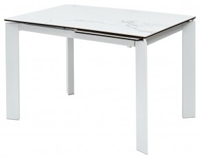Стол CORNER 120 MATTE STATUARIO Белый мрамор матовый керамика, стекло/ белый каркас, ®DISAUR в Озерске - ozersk.mebel24.online | фото 2
