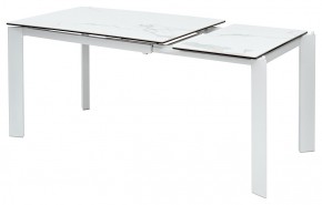 Стол CORNER 120 MATTE STATUARIO Белый мрамор матовый керамика, стекло/ белый каркас, ®DISAUR в Озерске - ozersk.mebel24.online | фото 4