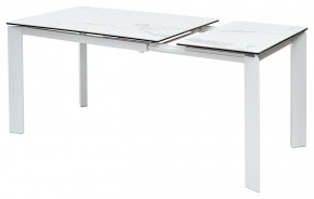 Стол CORNER 120 MATTE STATUARIO Белый мрамор матовый керамика, стекло/ белый каркас, ®DISAUR в Озерске - ozersk.mebel24.online | фото 5