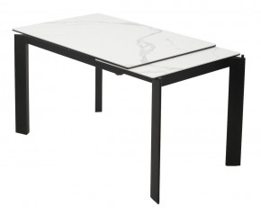 Стол CORNER 120 MATTE STATUARIO Белый мрамор матовый керамика, стекло/ черный каркас, ®DISAUR в Озерске - ozersk.mebel24.online | фото 3