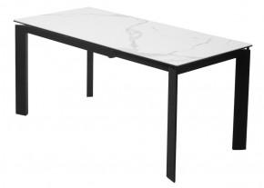 Стол CORNER 120 MATTE STATUARIO Белый мрамор матовый керамика, стекло/ черный каркас, ®DISAUR в Озерске - ozersk.mebel24.online | фото 6