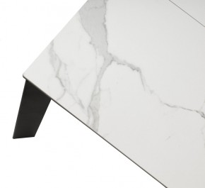 Стол CORNER 120 MATTE STATUARIO Белый мрамор матовый керамика, стекло/ черный каркас, ®DISAUR в Озерске - ozersk.mebel24.online | фото 8