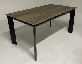 Стол CREMONA 140 KL-61 под дерево, итальянская керамика/ черный каркас, ®DISAUR в Озерске - ozersk.mebel24.online | фото 2