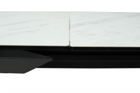 Стол CREMONA 160 KL-99 Белый мрамор матовый, итальянская керамика / черный каркас, ®DISAUR в Озерске - ozersk.mebel24.online | фото 4