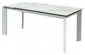 Стол CREMONA 180 KL-188 Контрастный мрамор матовый, итальянская керамика/ белый каркас, ®DISAUR в Озерске - ozersk.mebel24.online | фото 3