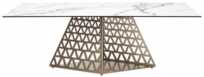 Стол ENNA 220 KL-188 Контрастный мрамор матовый, итальянская керамика/ каркас цвета шампань, ®DISAUR в Озерске - ozersk.mebel24.online | фото 10