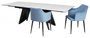 Стол IVAR 200 MARBLES KL-99 Белый мрамор, итальянская керамика, ®DISAUR в Озерске - ozersk.mebel24.online | фото 4